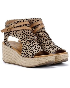 Blowfish Lacey Leopard Sandals - Brown
