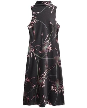 Ted Baker Antua Printed Cowl Neck Midi Slip Dress - Black