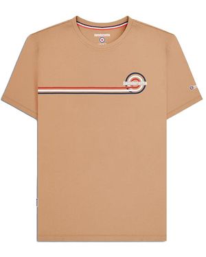 Lambretta Ss24 Retro Stripe T-Shirt Cotton - Natural