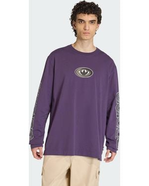 adidas 90's Alternative Sport Archive Graphic Long Sleeve Tee - Purple