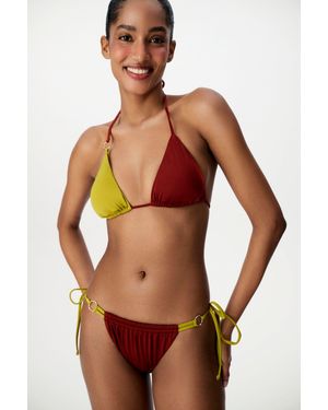 Penti Junia Triangle Glitter Bikini Top - Orange
