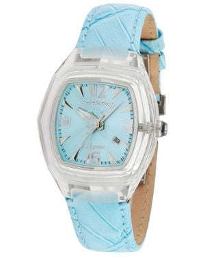 Chronotech Leather Watch - Blue