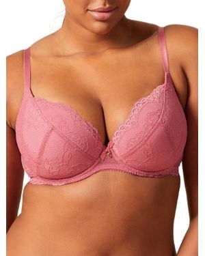 Gossard Superboost Lace Padded Plunge Bra - Red