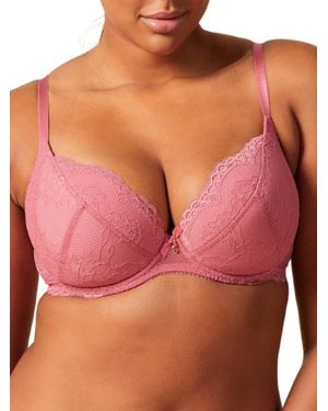 Gossard Superboost Lace Padded Plunge Bra - Red