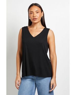 PRINCIPLES Soft Touch Reversible Jersey Vest - Black