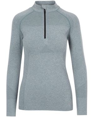 Trespass Ladies Pelina Half Zip Long-Sleeved Active Top Mist) - Blue