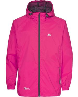 Trespass Ladies Qikpac Packaway Waterproof Shell Jacket - Pink