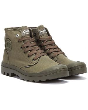 Palladium Pampa Hi Mono Chrome Boots Canvas - Green