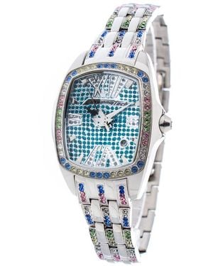 Chronotech Silver Steel Watch - Blue