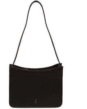 Cultured London 'Ava' Leather Grab Bag - Black