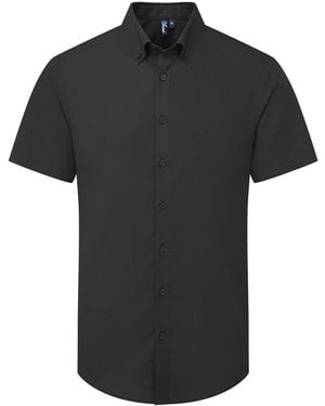 PREMIER Supreme Oxford Short-Sleeved Formal Shirt - Black