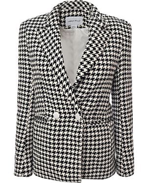 Urban Revivo Chequered Co-Ord Blazer - Black