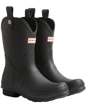 HUNTER Original Cowboy Rubber Wellington Boots - Black