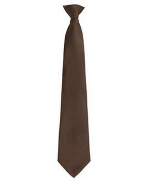 PREMIER Fashion ”Colours” Work Clip On Tie - Brown