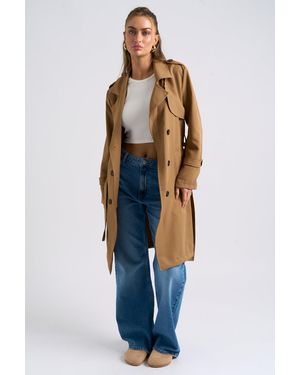 Urban Bliss Trench Coat - Blue