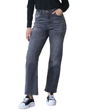 MYT Ladies Wide Leg High Waisted Jeans - Blue