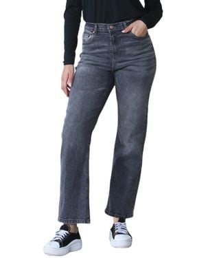 MYT Ladies Wide Leg High Waisted Jeans - Blue