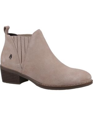 Hush Puppies Isobel Leather Nude Boots - Brown