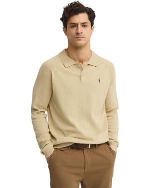 POLO CLUB Collar Jumper With Buttons Pullover16 - Natural
