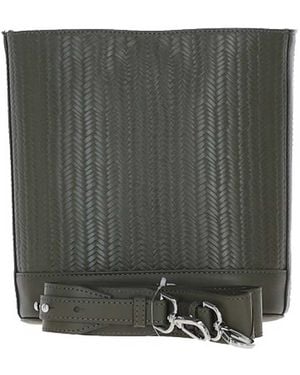 Ashwood Leather Elegant Crossbody Bucket Bag - Grey