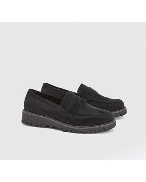 Good for the Sole Sidnie Faux Suede Super Padded Loafers - Black