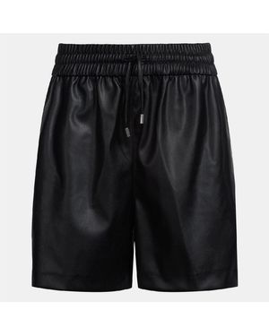 HUGO 1 B Faux Leather Shorts - Black