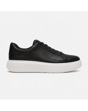 Fitflop Rtg Leather Lace Up Casual Trainers - Black
