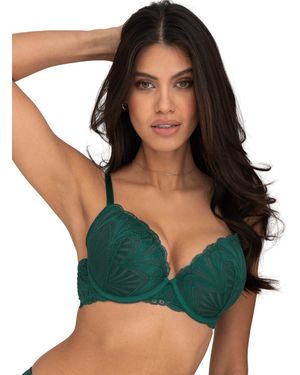 Pour Moi New Romance Padded Push Up Bra - Green
