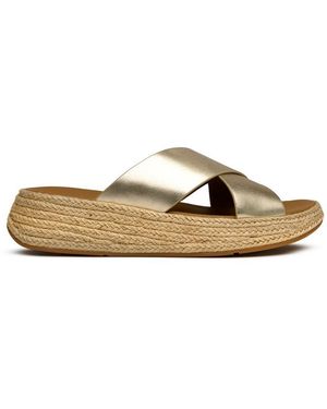 Fitflop Espadrille Flatform Sandalen - Metallic
