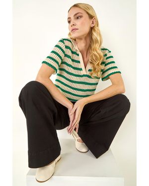 Roman Cotton Stretch Wide Leg Jean - Black
