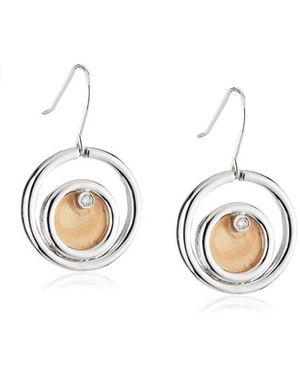 Orphelia 925 Sterling Drop Earrings - Metallic