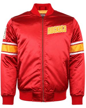 Mitchell & Ness Nba Houston Rockets Heavyweight Jacket - Red