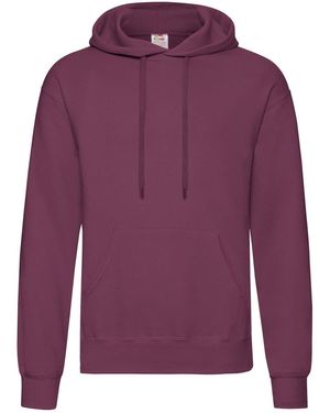 Fruit Of The Loom Adults Classic Hooded Sweatshirt - Purple