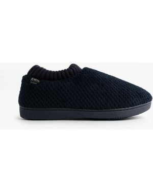Totes Isotoner Popcorn Full Back Bootie Slippers - Blue