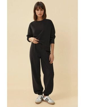 Hiccup Regular Fit Basic Activewear Set - Natural