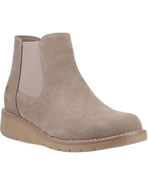 Hush Puppies Leonie Suede Flat Chelsea Boots - Brown