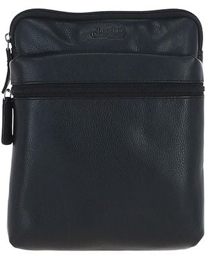 Leather Company 'Berlin' Real Messenger Crossbody Bag - Black