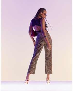 ASOS Cropped Mid Rise Straight Jean - Pink