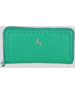 Ashwood Leather Large Zip Around Note And Coin Purse - Green
