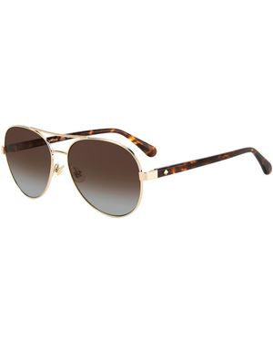 Kate Spade Vrouwen Zonnebril 58/17/140 Mm Metaal - Bruin