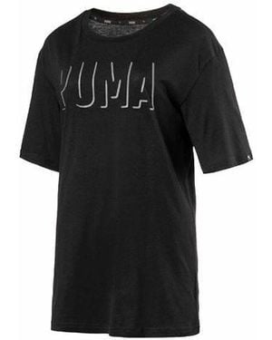 PUMA Fusion Elongated T-Shirt Cotton - Black