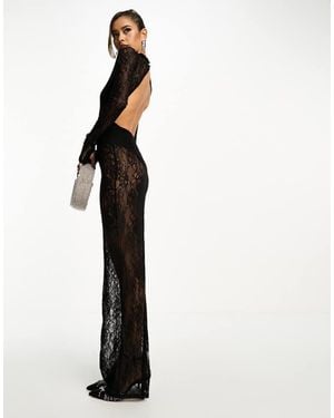 ASOS Lace Overlay Body Maxi Dress - White