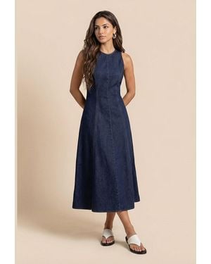 Urban Bliss Denim Look Dress - Blue