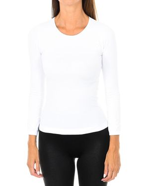 Intimidea Texas Long Sleeve Round Neck T-Shirt 210262 - White