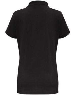 Asquith & Fox Ladies Short Sleeve Contrast Polo Shirt - Black
