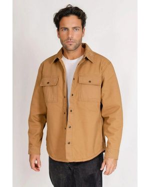 Marks & Spencer Canvas Borg Lined Shacket - Multicolour