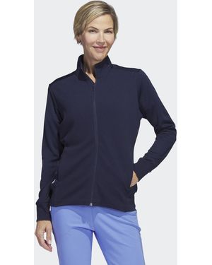 adidas Originals Textured Full-Zip Golf Jacket - Blue