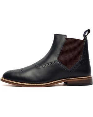 House Of Cavani Moriarty Leather Memory Foam Boots - Black
