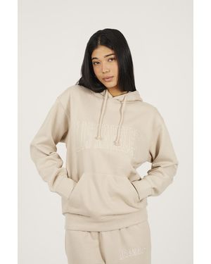 Brave Soul Embroidered Hoodie Cotton - Natural