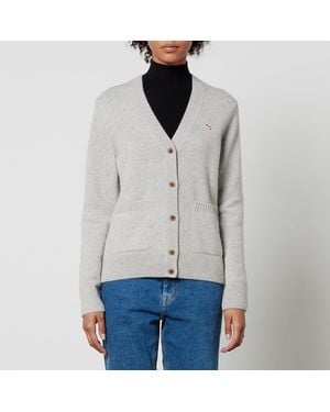 Maison Kitsuné Dames Maison Kitsune Fox Patch Boxy Vest In Lichtgrijs